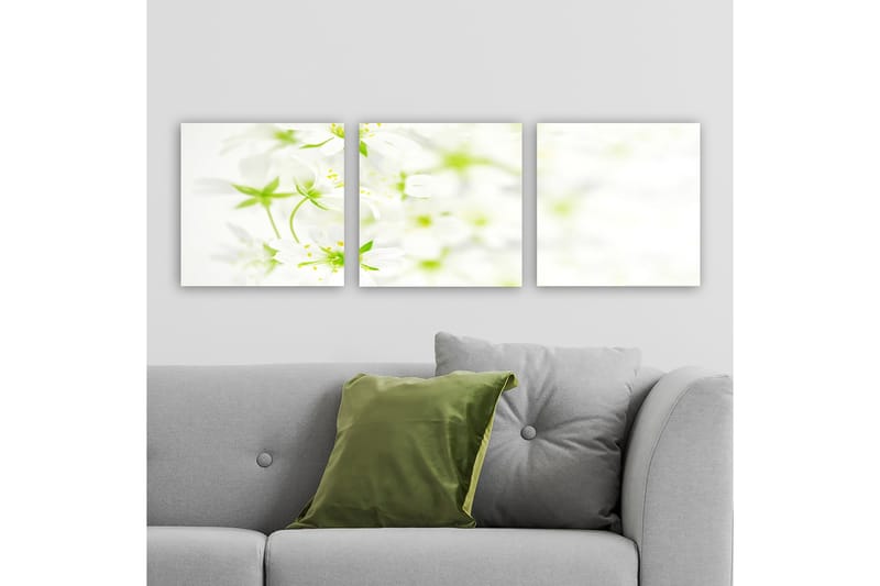Dekorativ Canvasbilde 3-Deler 30x30 cm - Flerfarget - Interiør - Maleri & posters - Lerretsbilder