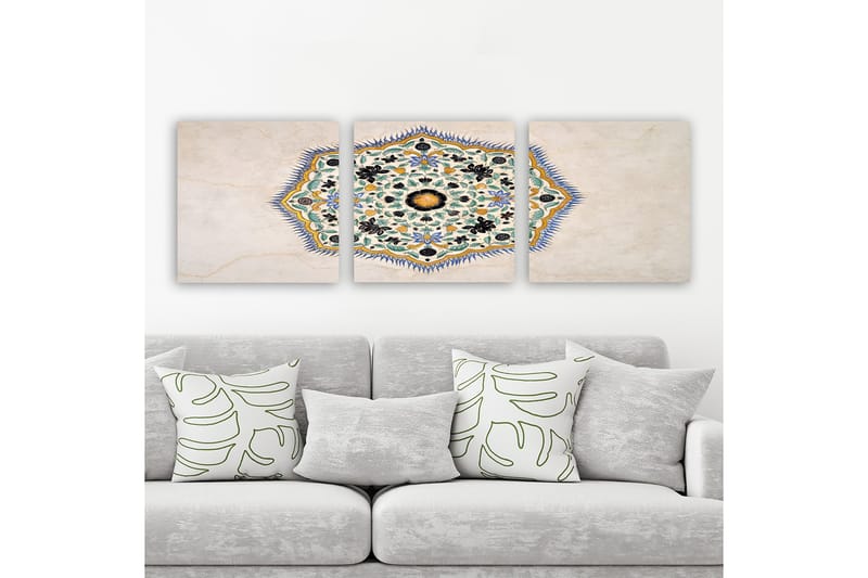 Dekorativ Canvasbilde 3-Deler 30x30 cm - Flerfarget - Interiør - Maleri & posters - Lerretsbilder