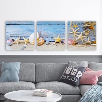 Dekorativ Canvasbilde 3-Deler 30x30 cm - Flerfarget - Interiør - Maleri & posters - Lerretsbilder