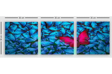 Dekorativ Canvasbilde 3-Deler 30x30 cm - Flerfarget - Interiør - Maleri & posters - Lerretsbilder