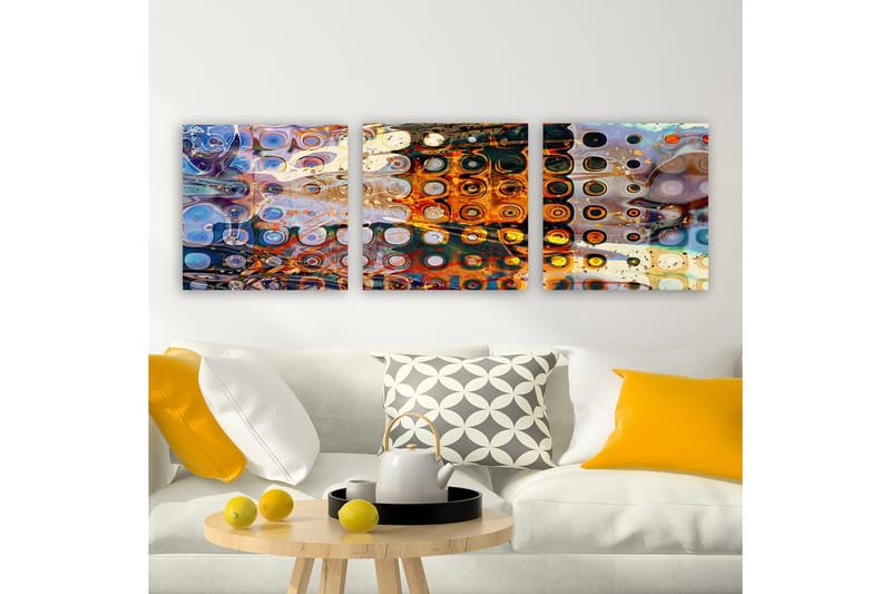 Dekorativ Canvasbilde 3-Deler 30x30 cm, Flerfarget