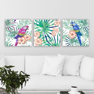 Dekorativ Canvasbilde 3-Deler 30x30 cm - Flerfarget - Interiør - Maleri & posters - Lerretsbilder