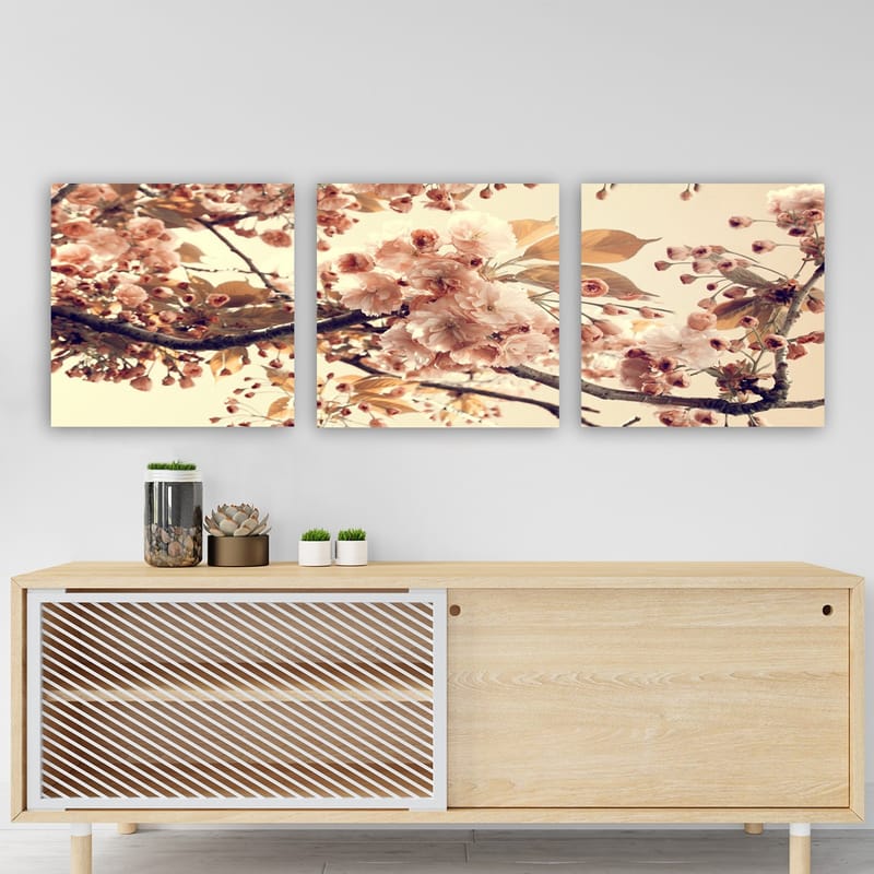Dekorativ Canvasbilde 3-Deler 30x30 cm - Flerfarget - Interiør - Maleri & posters - Lerretsbilder