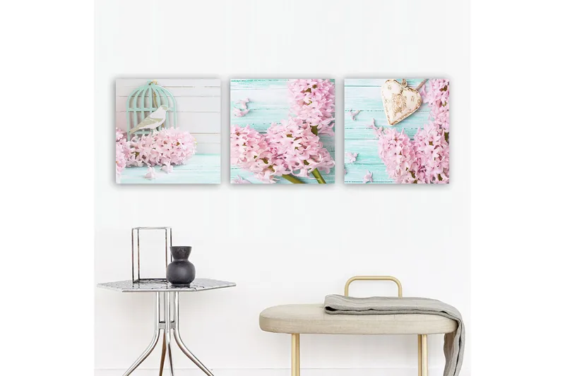 Dekorativ Canvasbilde 3-Deler 30x30 cm, Flerfarget