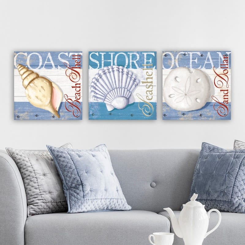 Dekorativ Canvasbilde 3-Deler 30x30 cm - Flerfarget - Interiør - Maleri & posters - Lerretsbilder