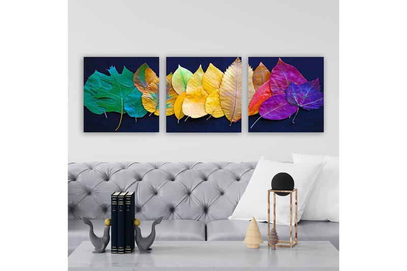 Dekorativ Canvasbilde 3-Deler 30x30 cm, Flerfarget