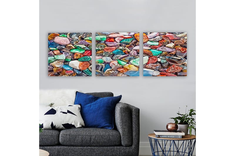 Dekorativ Canvasbilde 3-Deler 30x30 cm, Flerfarget