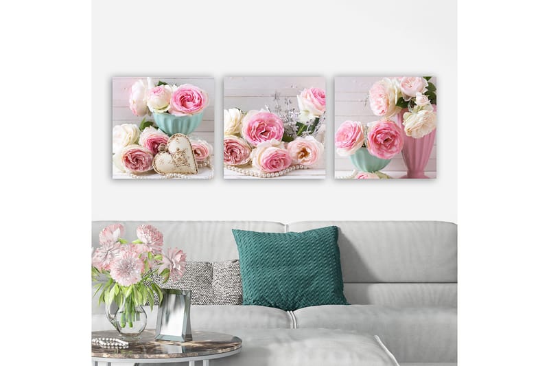 Dekorativ Canvasbilde 3-Deler 30x30 cm, Flerfarget