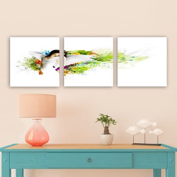 Dekorativ Canvasbilde 3-Deler 30x30 cm - Flerfarget - Interiør - Maleri & posters - Lerretsbilder