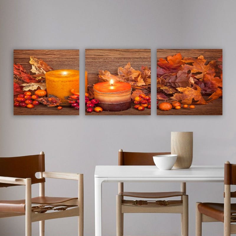 Dekorativ Canvasbilde 3-Deler 30x30 cm, Flerfarget