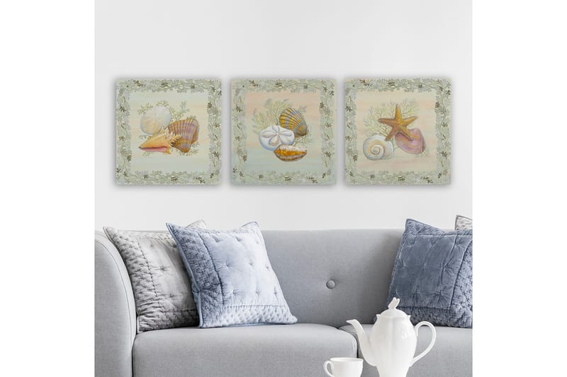 Dekorativ Canvasbilde 3-Deler 30x30 cm, Flerfarget