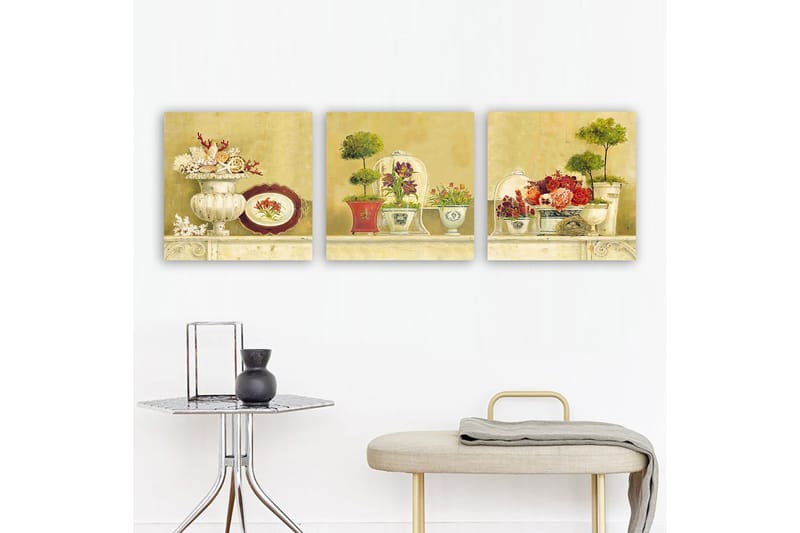 Dekorativ Canvasbilde 3-Deler 30x30 cm, Flerfarget