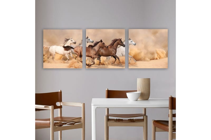 Dekorativ Canvasbilde 3-Deler 30x30 cm, Flerfarget