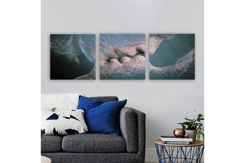 Dekorativ Canvasbilde 3-Deler 30x30 cm, Flerfarget