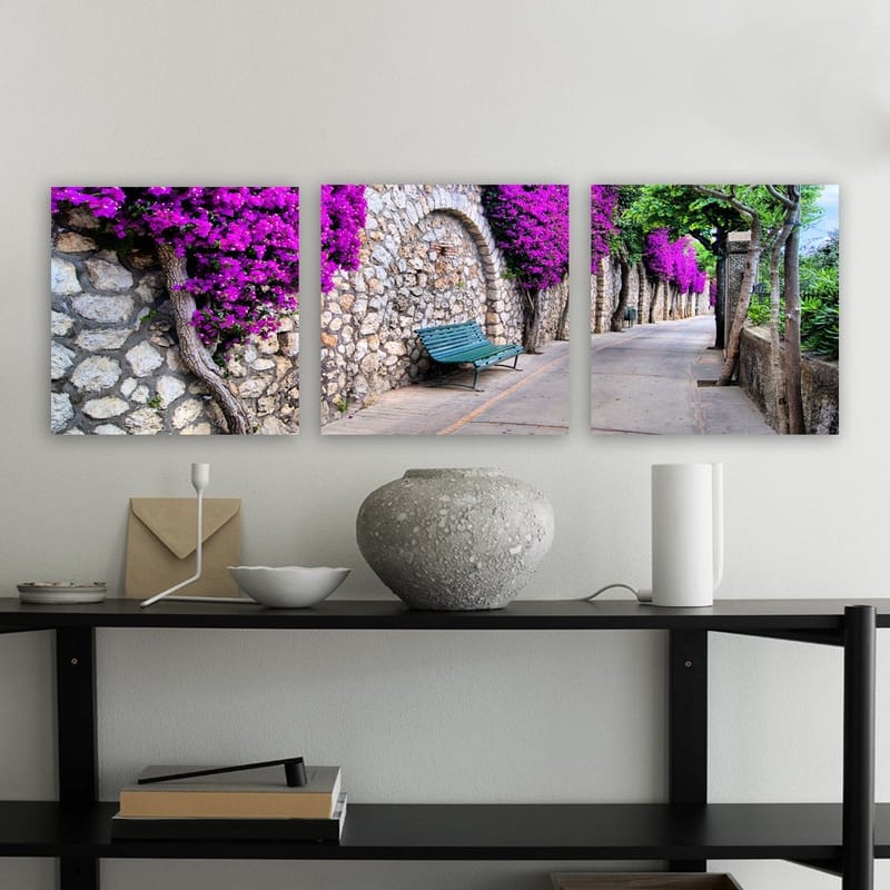 Dekorativ Canvasbilde 3-Deler 30x30 cm - Flerfarget - Interiør - Maleri & posters - Lerretsbilder