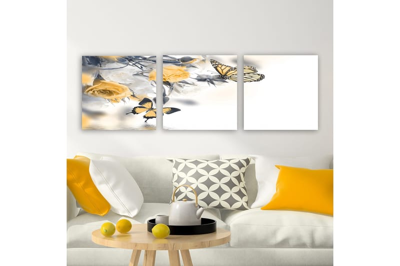 Dekorativ Canvasbilde 3-Deler 30x30 cm, Flerfarget