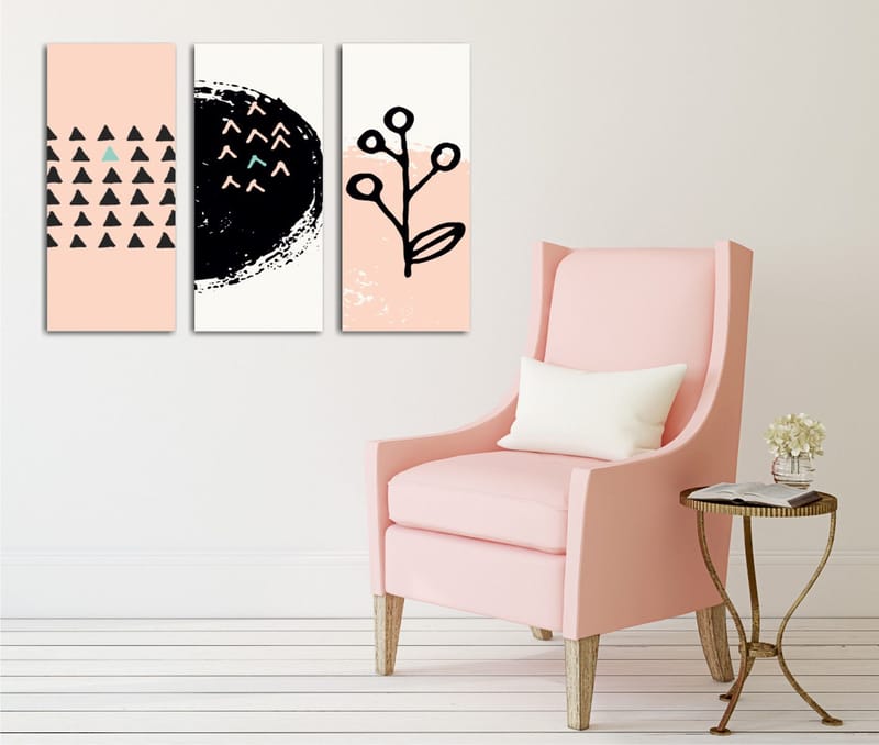 Dekorativ Canvasbilde 3-Deler 45x20 cm, Flerfarget