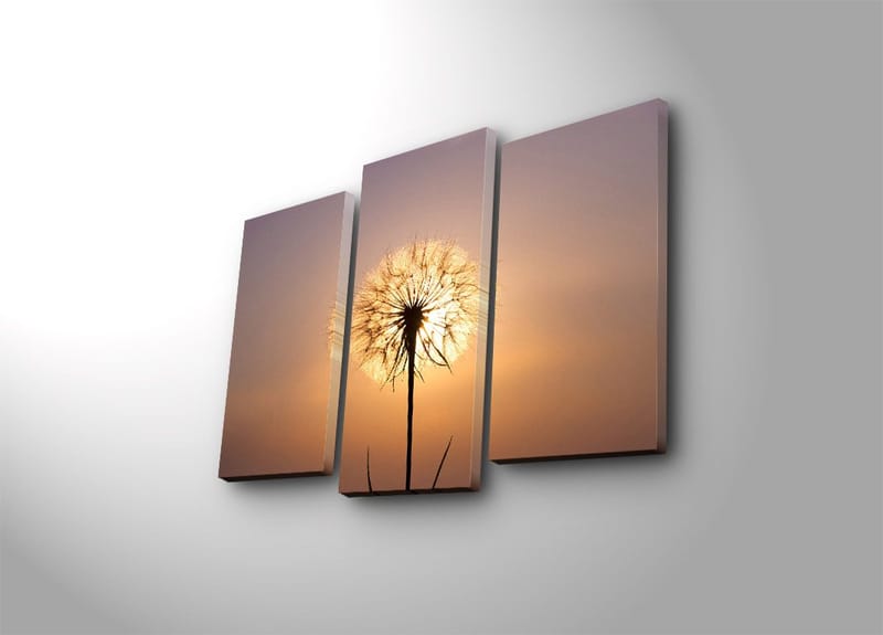 Dekorativ Canvasbilde 3-Deler 45x20 cm, Flerfarget