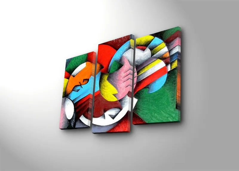 Dekorativ Canvasbilde 3-Deler 45x20 cm, Flerfarget