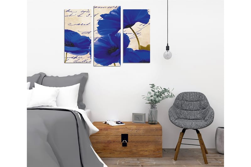 Dekorativ Canvasbilde 3-Deler 45x20 cm - Flerfarget - Interiør - Maleri & posters - Lerretsbilder