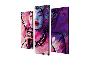 Dekorativ Canvasbilde 3-Deler 45x20 cm - Flerfarget - Interiør - Maleri & posters - Lerretsbilder