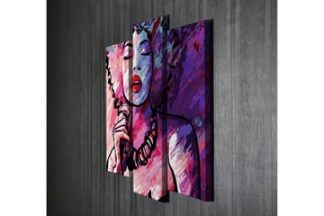 Dekorativ Canvasbilde 3-Deler 45x20 cm - Flerfarget - Interiør - Maleri & posters - Lerretsbilder