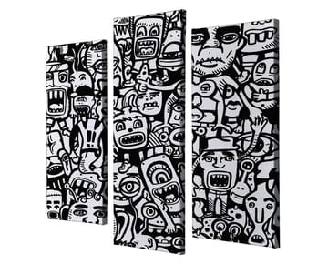 Dekorativ Canvasbilde 3-Deler 45x20 cm - Flerfarget - Interiør - Maleri & posters - Lerretsbilder