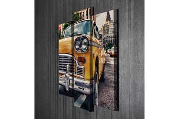 Dekorativ Canvasbilde 3-Deler 45x20 cm - Flerfarget - Interiør - Maleri & posters - Lerretsbilder