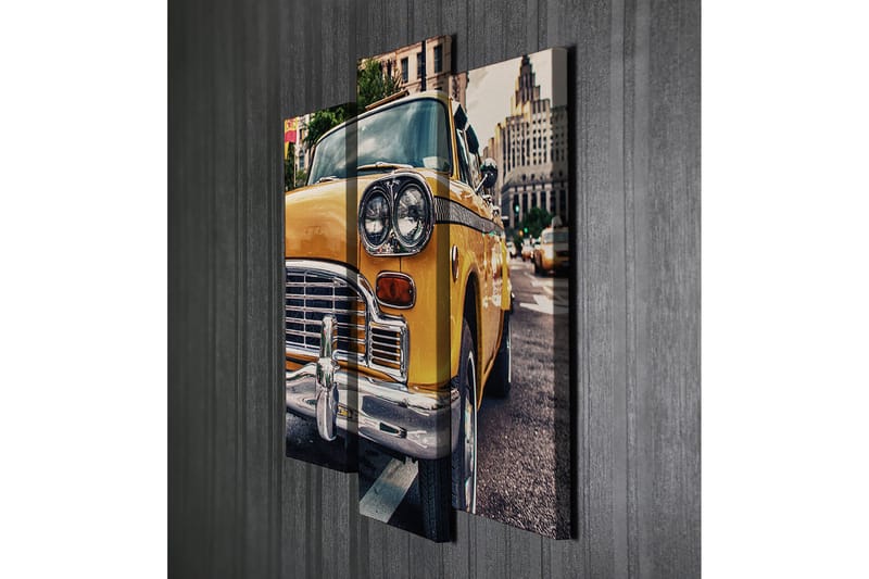 Dekorativ Canvasbilde 3-Deler 45x20 cm - Flerfarget - Interiør - Maleri & posters - Lerretsbilder