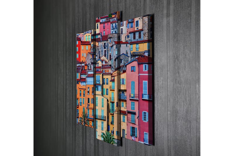 Dekorativ Canvasbilde 3-Deler 45x20 cm - Flerfarget - Interiør - Maleri & posters - Lerretsbilder
