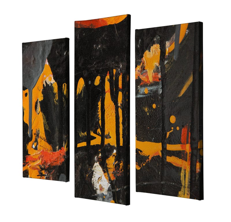 Dekorativ Canvasbilde 3-Deler 45x20 cm - Flerfarget - Interiør - Maleri & posters - Lerretsbilder
