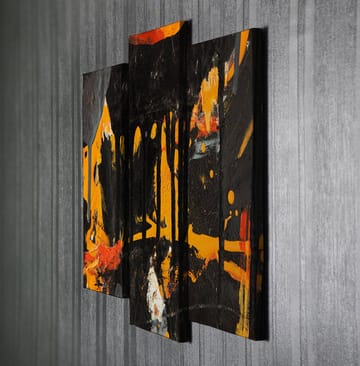 Dekorativ Canvasbilde 3-Deler 45x20 cm - Flerfarget - Interiør - Maleri & posters - Lerretsbilder