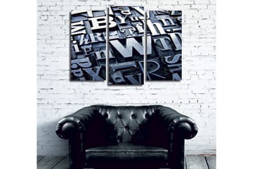 Dekorativ Canvasbilde 3-Deler 45x20 cm - Flerfarget - Interiør - Maleri & posters - Lerretsbilder