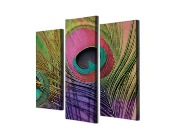 Dekorativ Canvasbilde 3-Deler 45x20 cm - Flerfarget - Interiør - Maleri & posters - Lerretsbilder