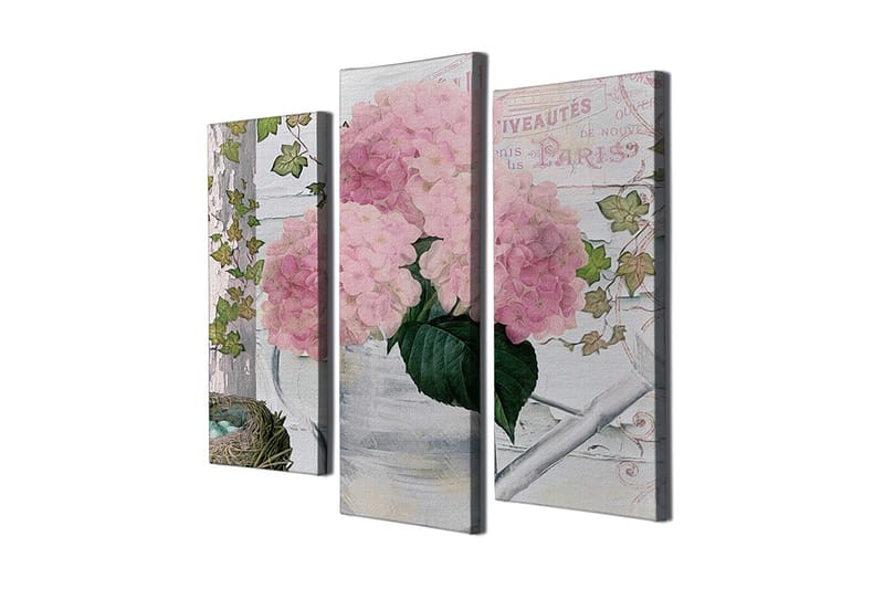 Dekorativ Canvasbilde 3-Deler 45x20 cm - Flerfarget - Interiør - Maleri & posters - Lerretsbilder