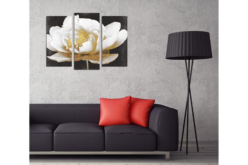 Dekorativ Canvasbilde 3-Deler 45x20 cm - Flerfarget - Interiør - Maleri & posters - Lerretsbilder