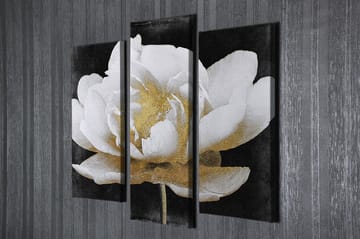 Dekorativ Canvasbilde 3-Deler 45x20 cm - Flerfarget - Interiør - Maleri & posters - Lerretsbilder