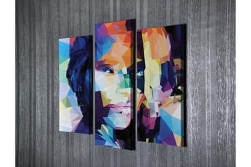 Dekorativ Canvasbilde 3-Deler 45x20 cm - Flerfarget - Interiør - Maleri & posters - Lerretsbilder