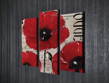 Dekorativ Canvasbilde 3-Deler 45x20 cm - Flerfarget - Interiør - Maleri & posters - Lerretsbilder
