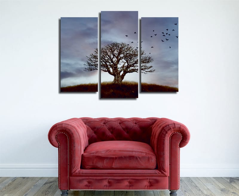 Dekorativ Canvasbilde 3-Deler 45x20 cm - Flerfarget - Interiør - Maleri & posters - Lerretsbilder