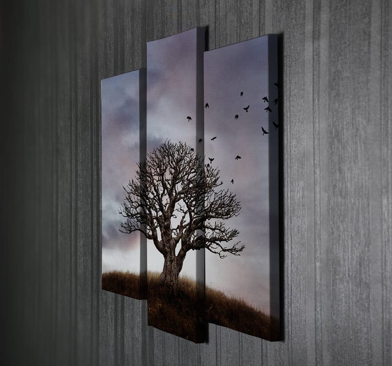 Dekorativ Canvasbilde 3-Deler 45x20 cm - Flerfarget - Interiør - Maleri & posters - Lerretsbilder