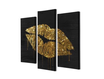 Dekorativ Canvasbilde 3-Deler 45x20 cm - Flerfarget - Interiør - Maleri & posters - Lerretsbilder