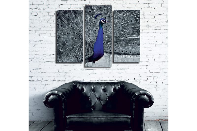 Dekorativ Canvasbilde 3-Deler 45x20 cm - Flerfarget - Interiør - Maleri & posters - Lerretsbilder