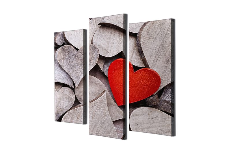 Dekorativ Canvasbilde 3-Deler 45x20 cm - Flerfarget - Interiør - Maleri & posters - Lerretsbilder