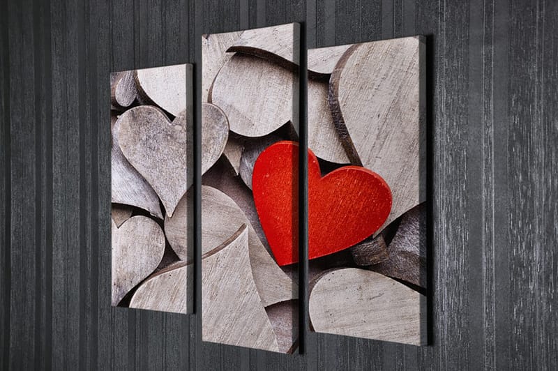 Dekorativ Canvasbilde 3-Deler 45x20 cm - Flerfarget - Interiør - Maleri & posters - Lerretsbilder