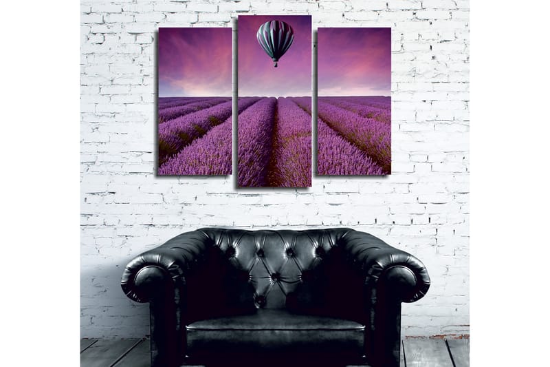 Dekorativ Canvasbilde 3-Deler 45x20 cm - Flerfarget - Interiør - Maleri & posters - Lerretsbilder