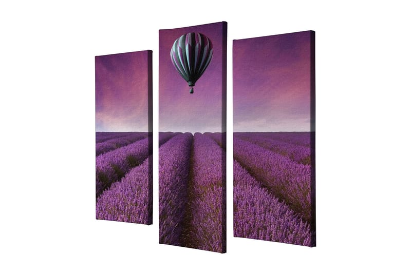Dekorativ Canvasbilde 3-Deler 45x20 cm - Flerfarget - Interiør - Maleri & posters - Lerretsbilder