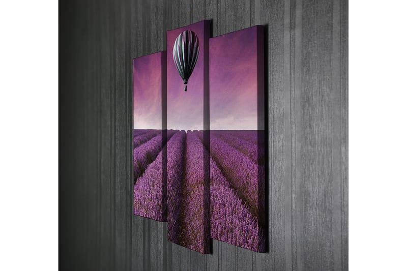 Dekorativ Canvasbilde 3-Deler 45x20 cm - Flerfarget - Interiør - Maleri & posters - Lerretsbilder