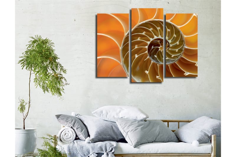 Dekorativ Canvasbilde 3-Deler 45x20 cm - Flerfarget - Interiør - Maleri & posters - Lerretsbilder
