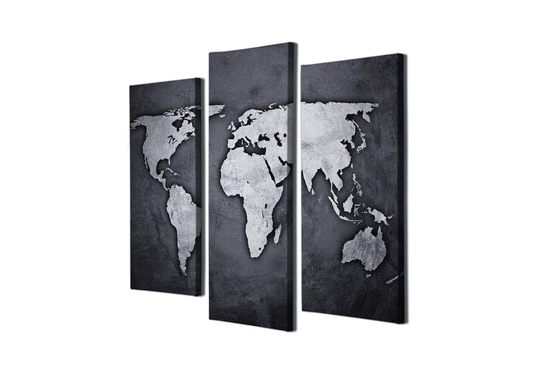 Dekorativ Canvasbilde 3-Deler 45x20 cm - Flerfarget - Interiør - Maleri & posters - Lerretsbilder